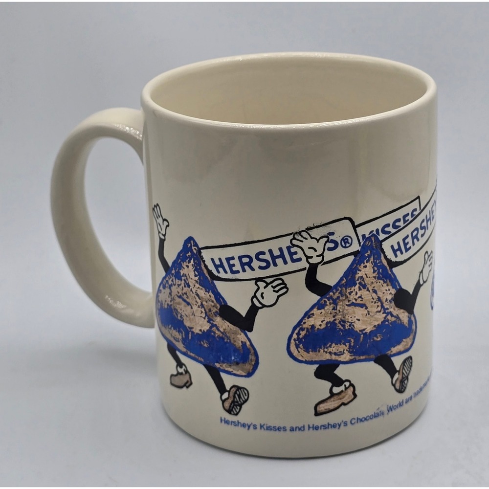 Vintage 1988 Hershey Foods Corporation Dancing Kisses Coffee Mug 80s‎